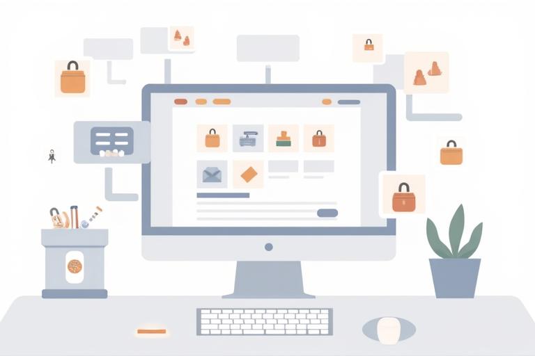 Online shopping cart with various products