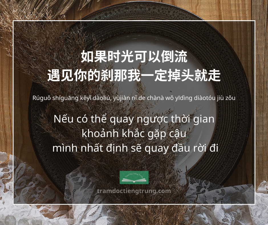 Quote: Nếu có thể quay ngược thời gian khoảnh khắc gặp cậu mình nhất định sẽ quay đầu rời đi