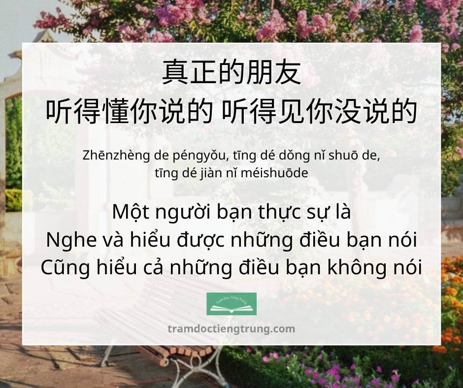 quote: Một người bạn thực sự là Nghe và hiểu được những điều bạn nói Cũng hiểu cả những điều bạn không nói