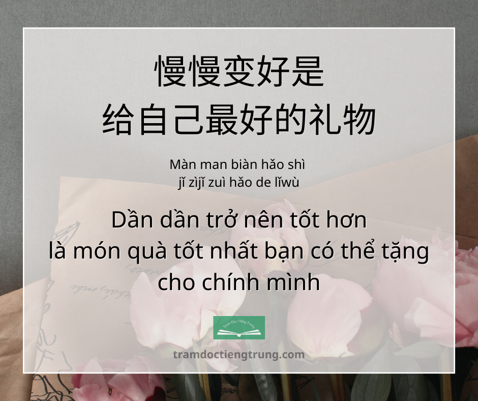 Quote: Dần dần trở nên tốt hơn là món quà tốt nhất bạn có thể tặng cho chính mình